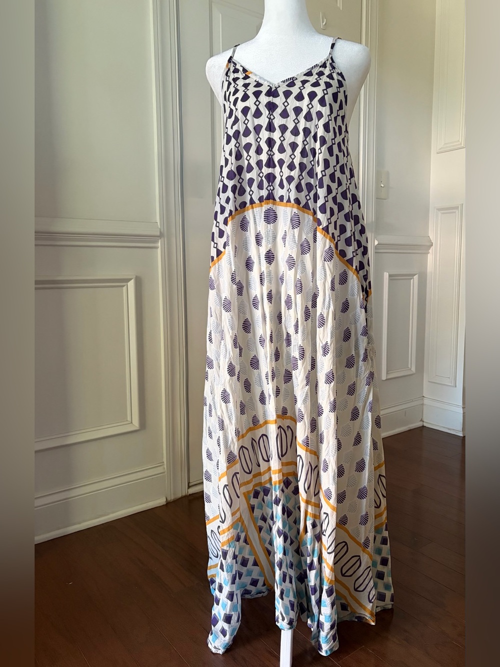 Haute Hippie Mixed-Print Bohemian Maxi Dress | Small